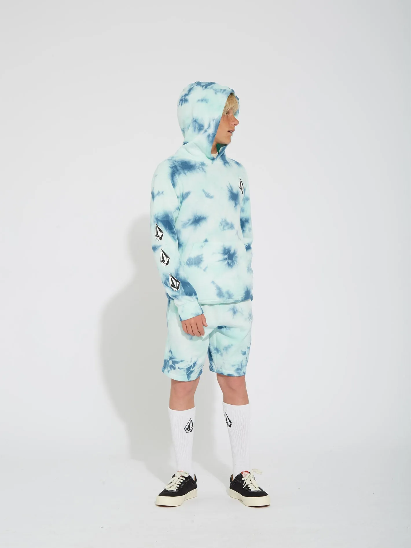 Iconic Stone Plus Fleece Shorts - TEMPLE TEAL - (KINDER)