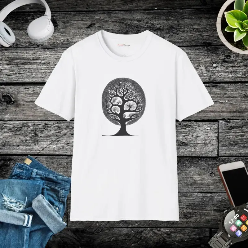 Intricate Tree Cotton Softstyle t Shirt Supreme Comfort