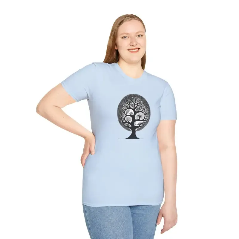 Intricate Tree Cotton Softstyle t Shirt Supreme Comfort