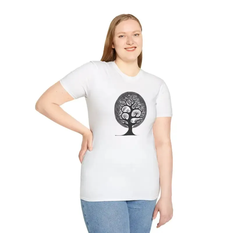 Intricate Tree Cotton Softstyle t Shirt Supreme Comfort