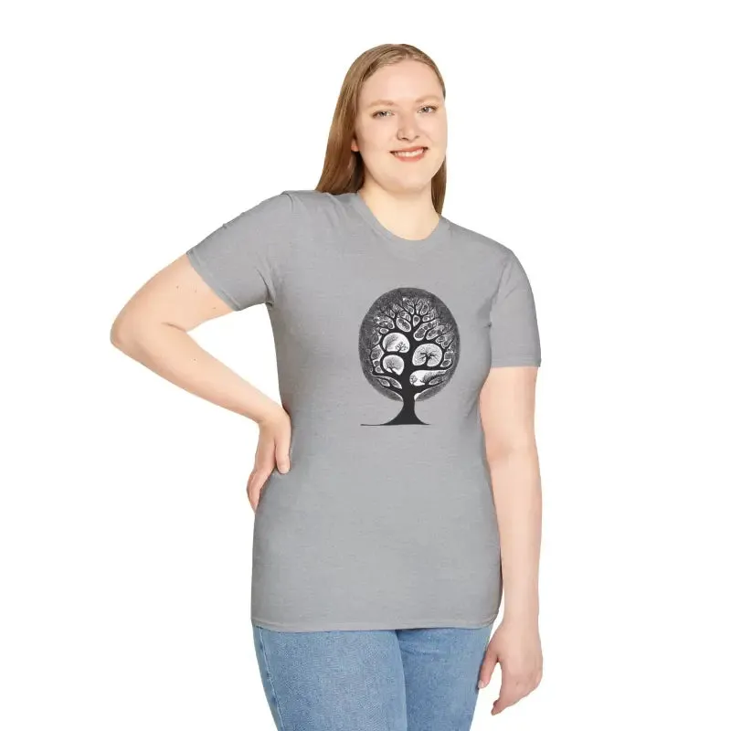 Intricate Tree Cotton Softstyle t Shirt Supreme Comfort