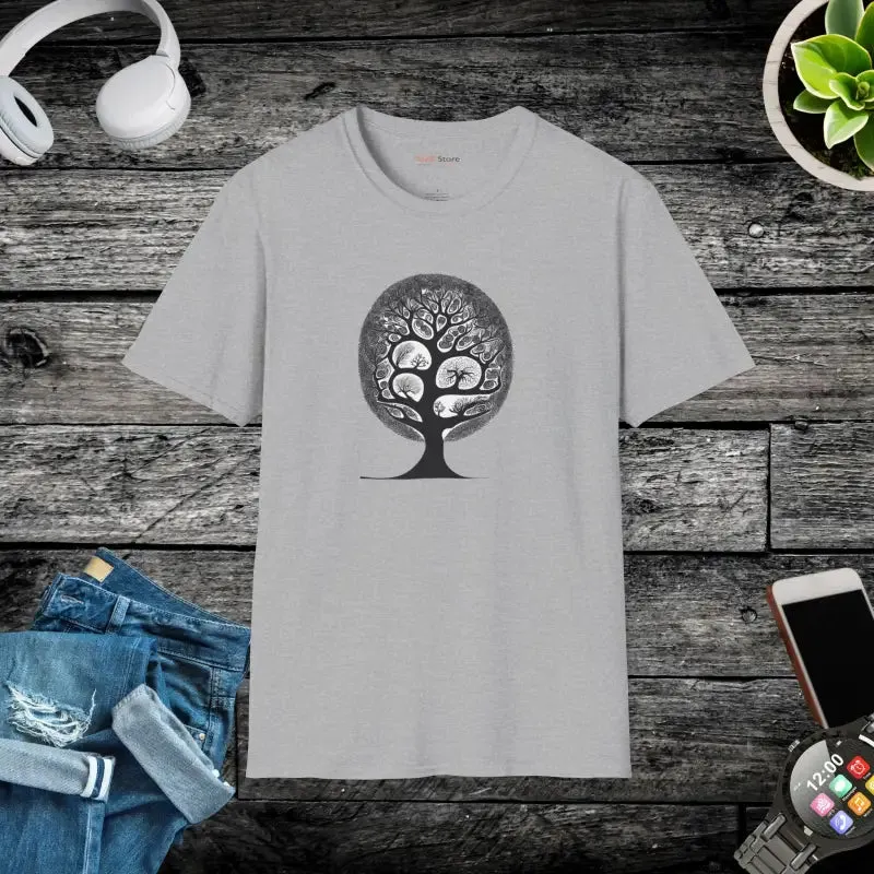 Intricate Tree Cotton Softstyle t Shirt Supreme Comfort