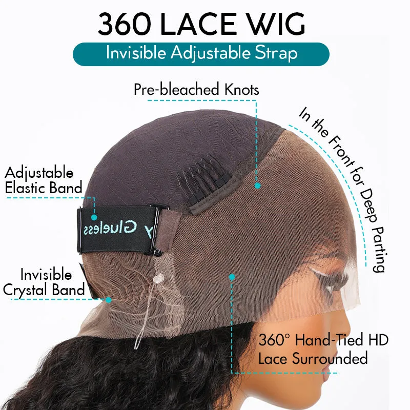 Invisi Strap Snug Fit 360 Transparent Lace Frontal Body Wave Bleached Knots Wig Fresh Length