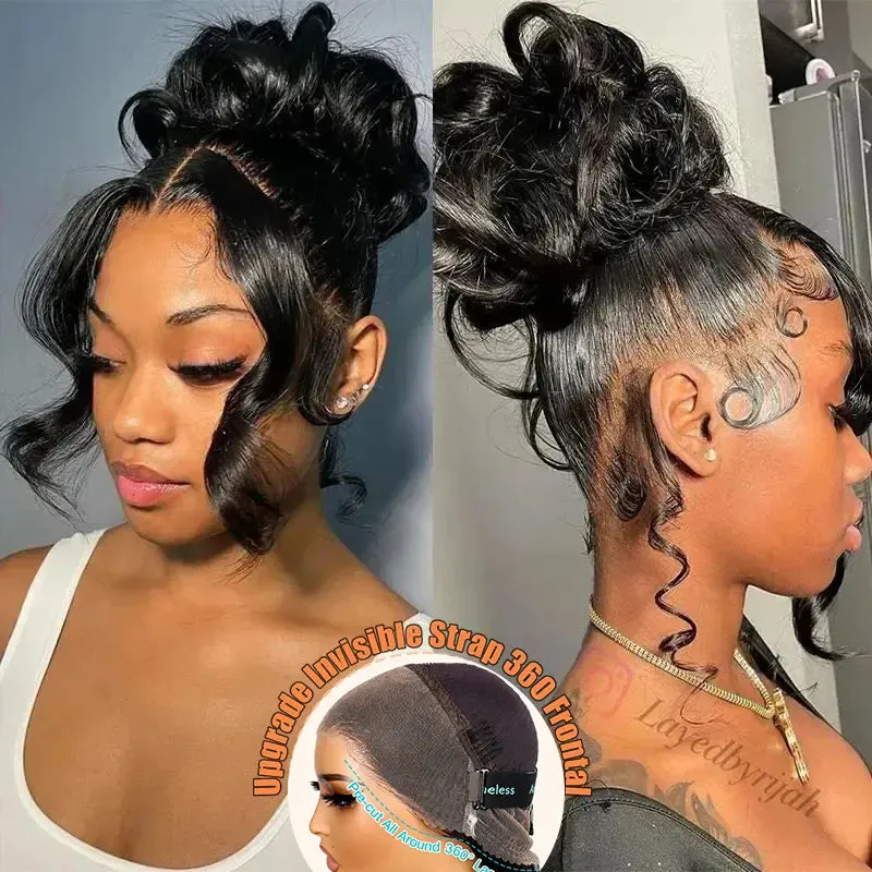 Invisi Strap Snug Fit 360 Transparent Lace Frontal Body Wave Bleached Knots Wig Fresh Length