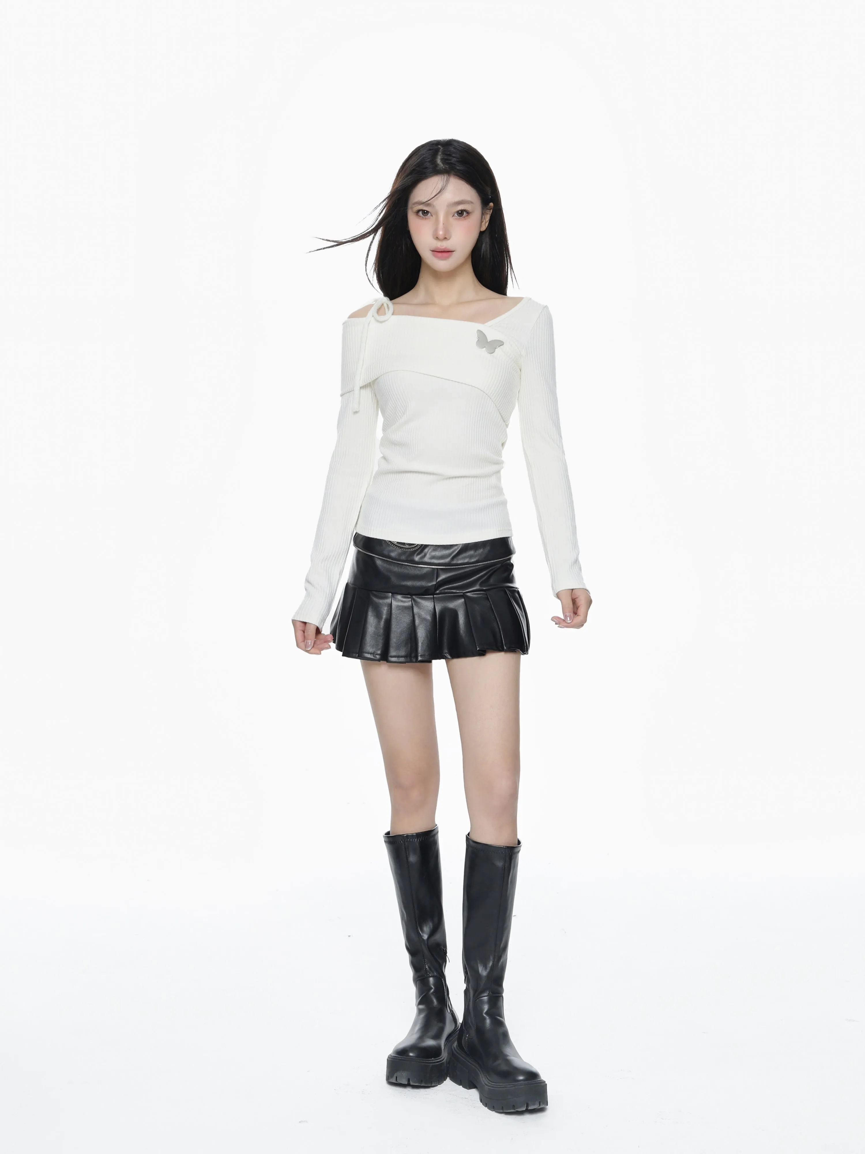 Irregular knitted sweater