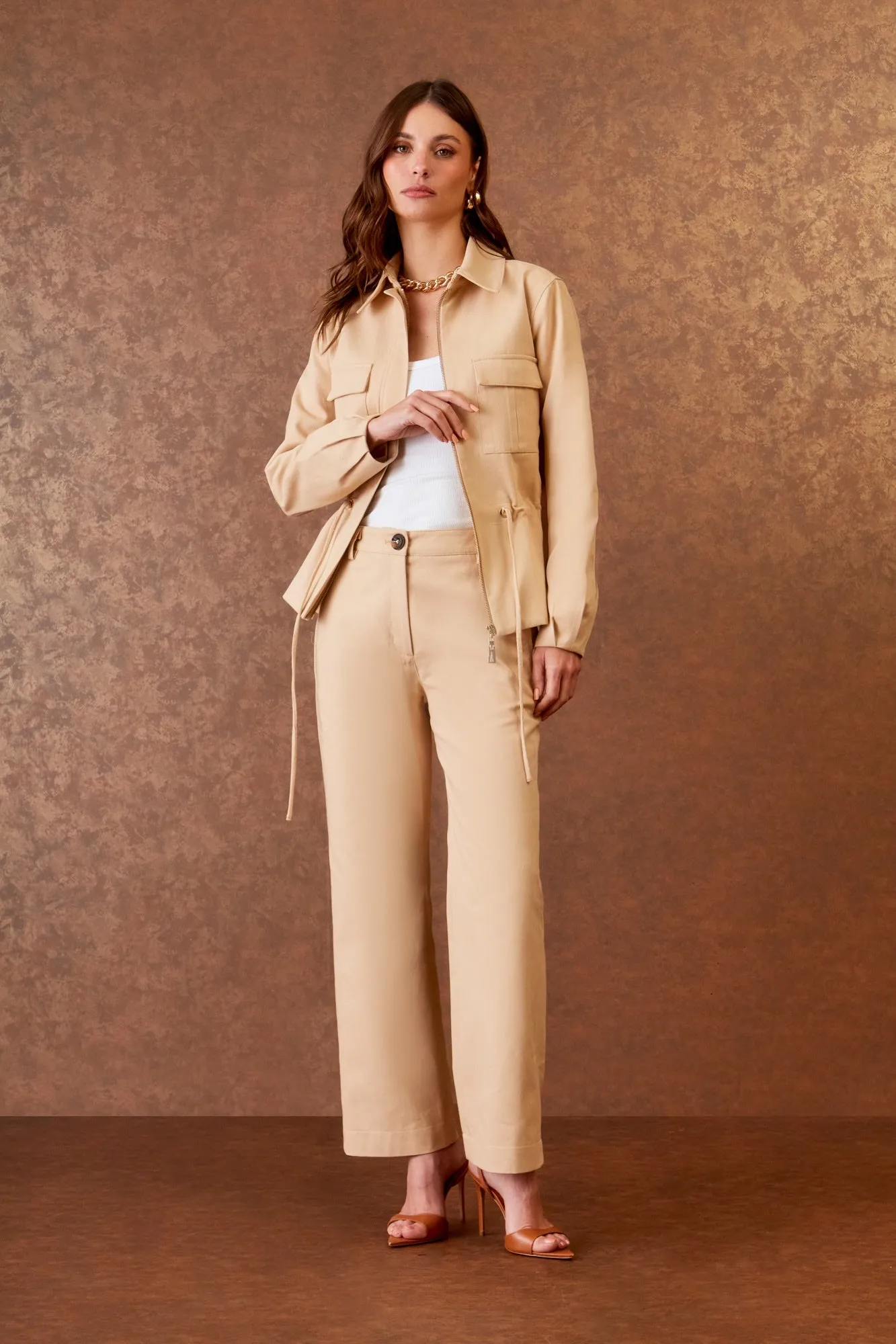 JAQUETA SARJA ROLOTE COLEÇÃO INVERNO 25