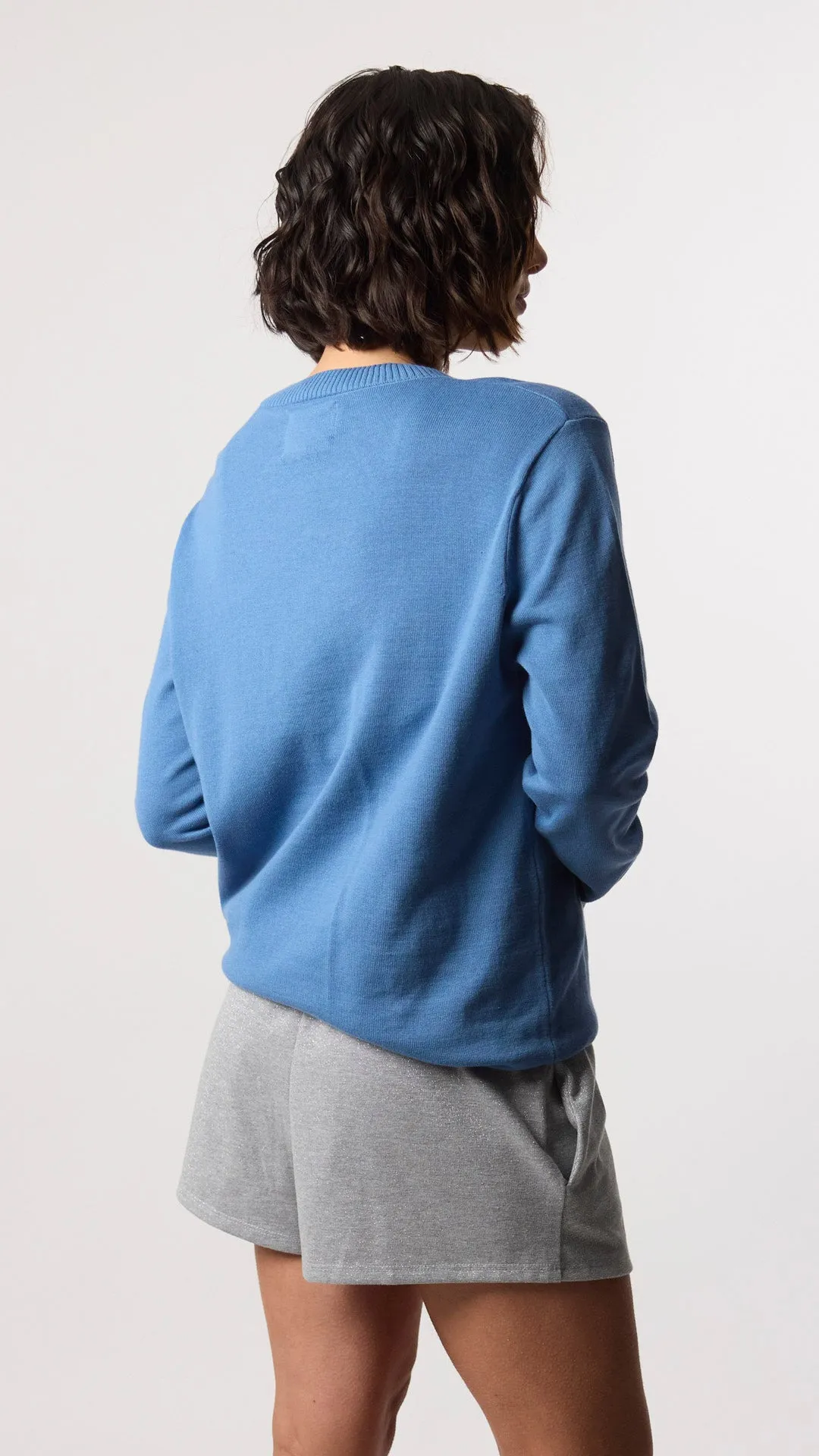 JERSEY KNITTED FISH SKY BLUE