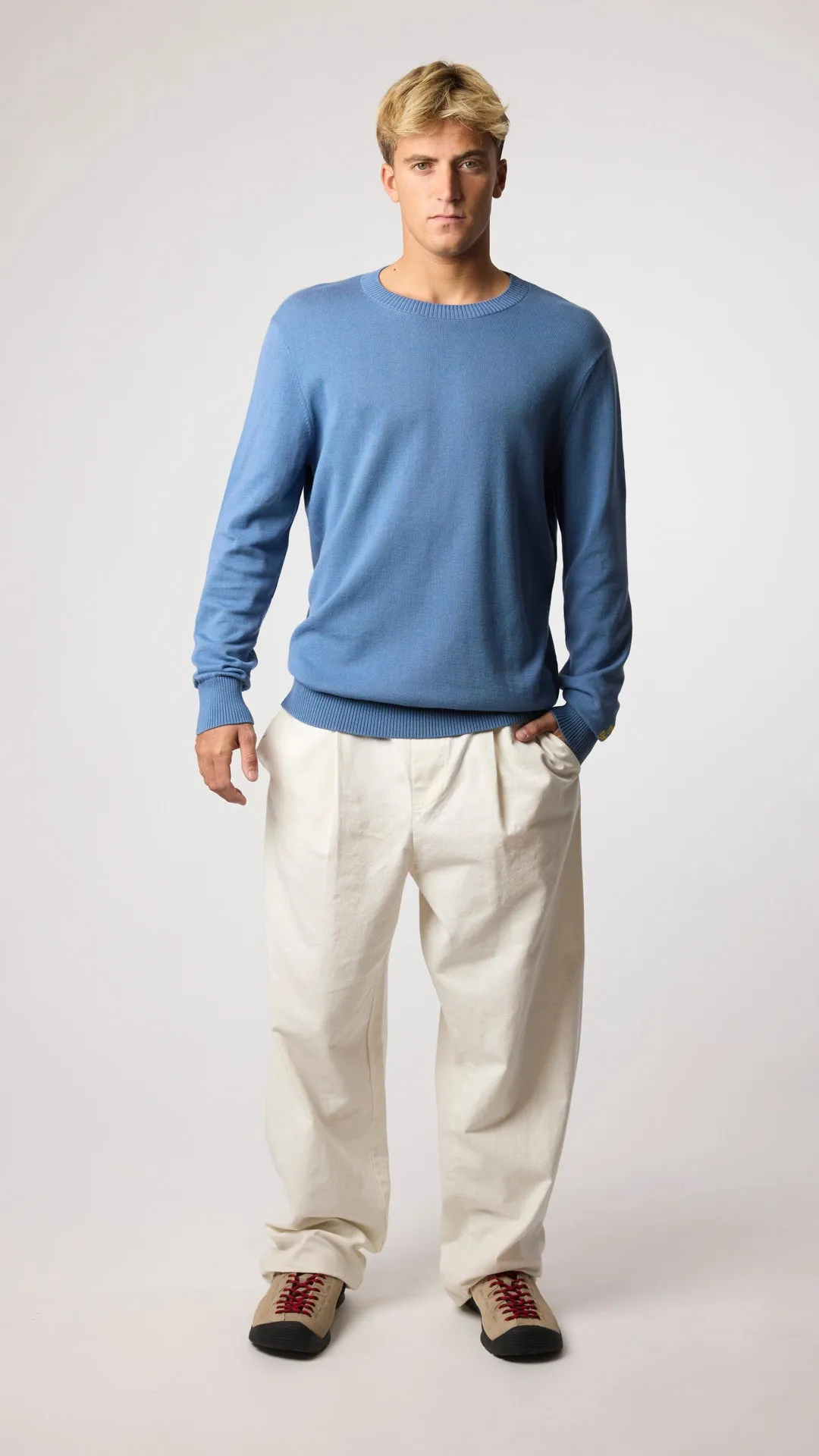 JERSEY KNITTED FISH SKY BLUE