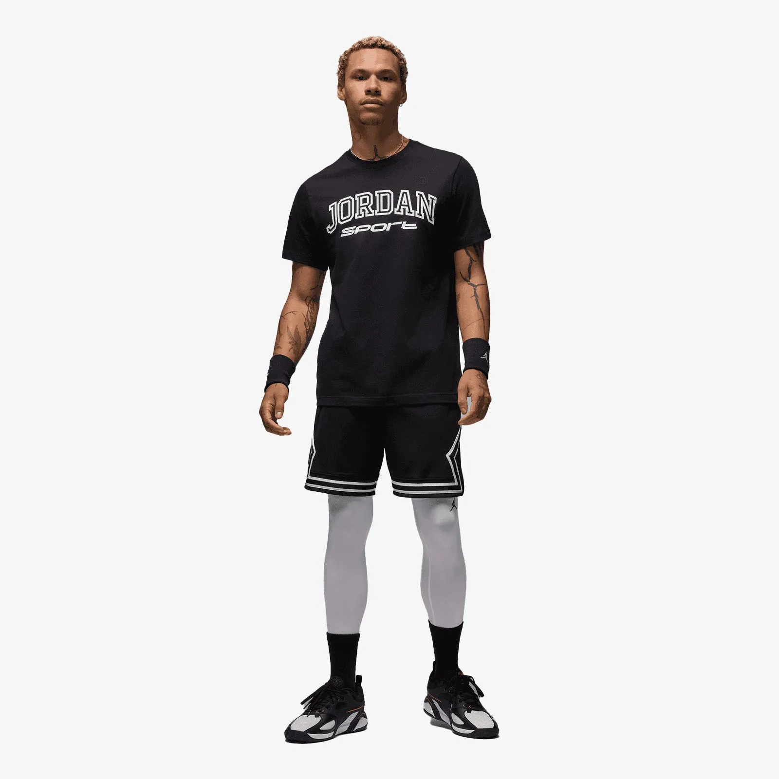 Jordan Sport Dri-FIT Mesh Diamond Shorts - Black/White