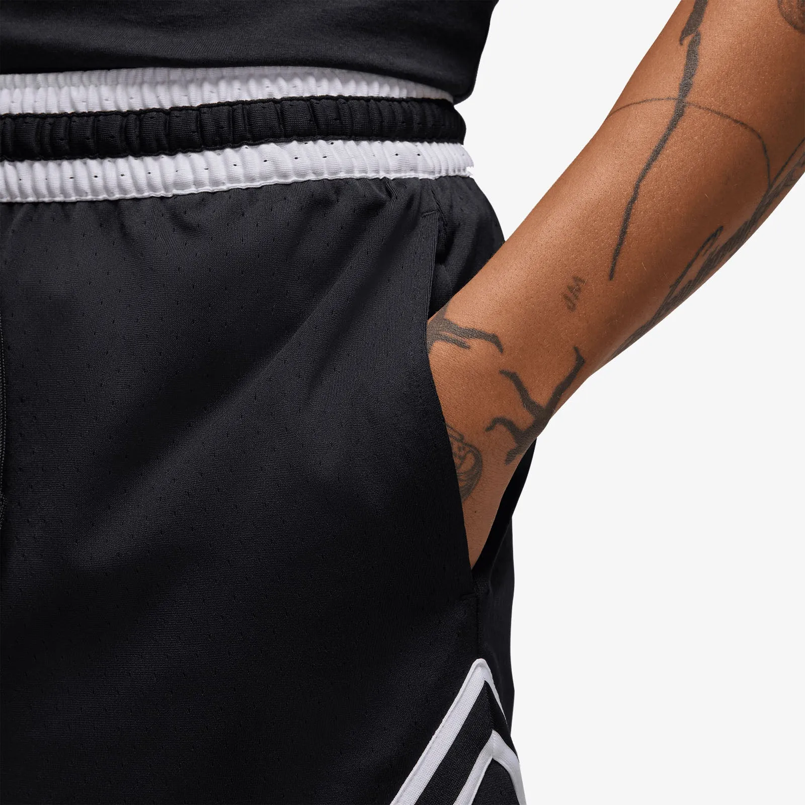 Jordan Sport Dri-FIT Mesh Diamond Shorts - Black/White