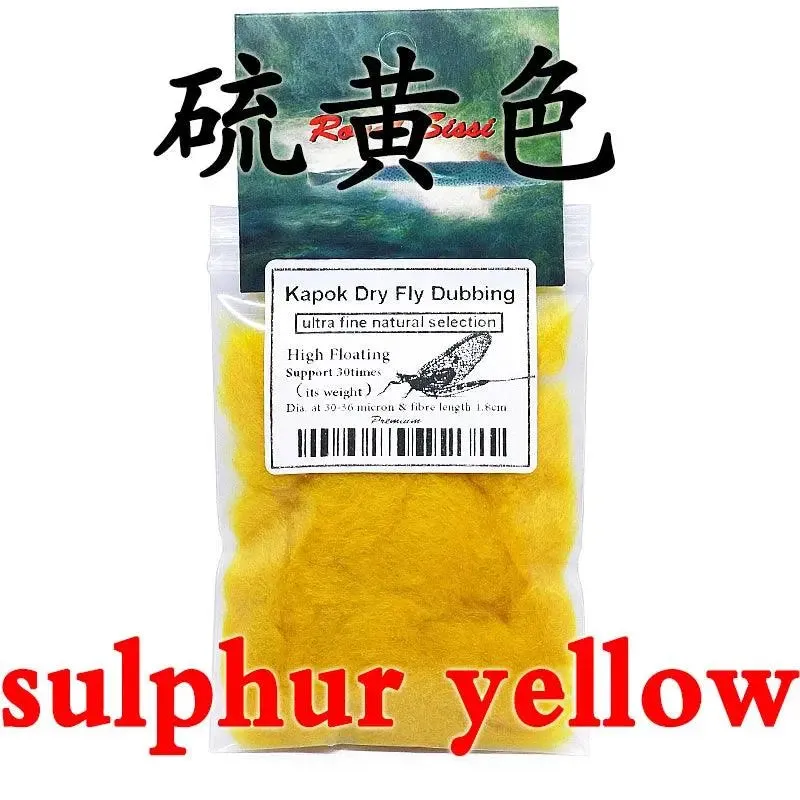 jujufly 2packs set ultrafine buoyant kapok fly tying dub quick-drying float hollow fiber for dry flies mayfly dispenser 10colors