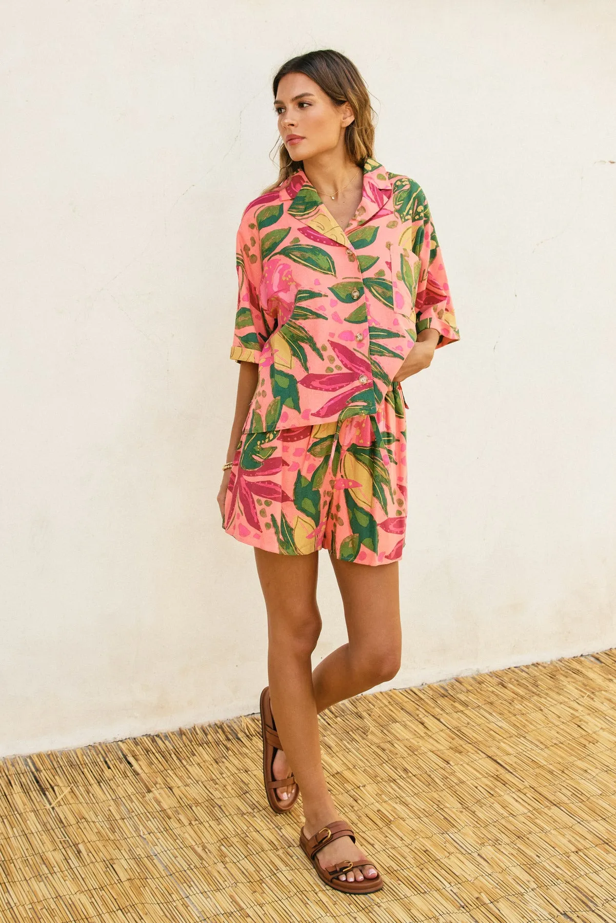 Kaiya Relaxed Shirt And Shorts Set
