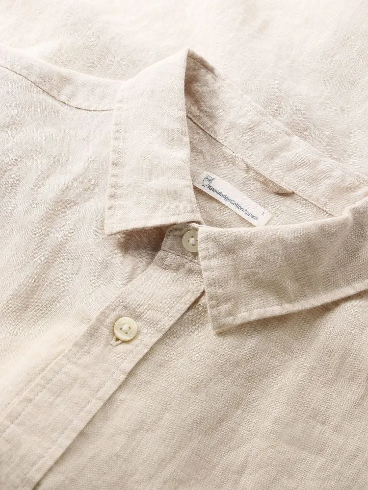 KCA 1090011 Regular linen shirt 1449 light feather gray men