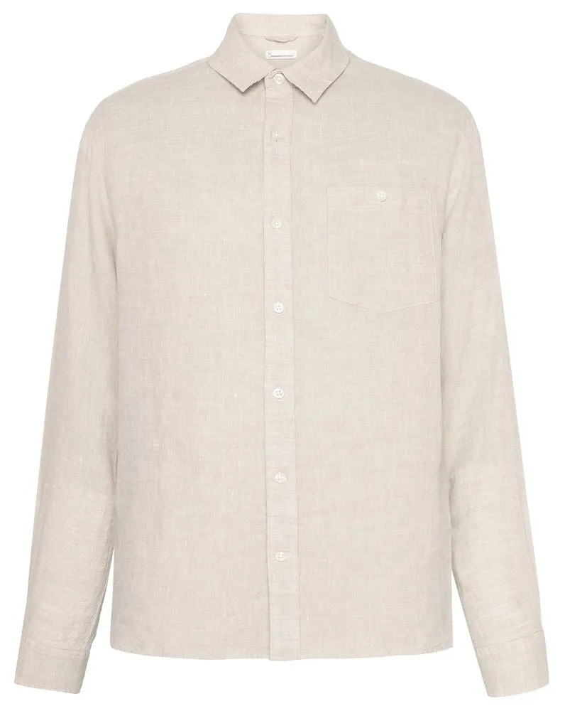 KCA 1090011 Regular linen shirt 1449 light feather gray men