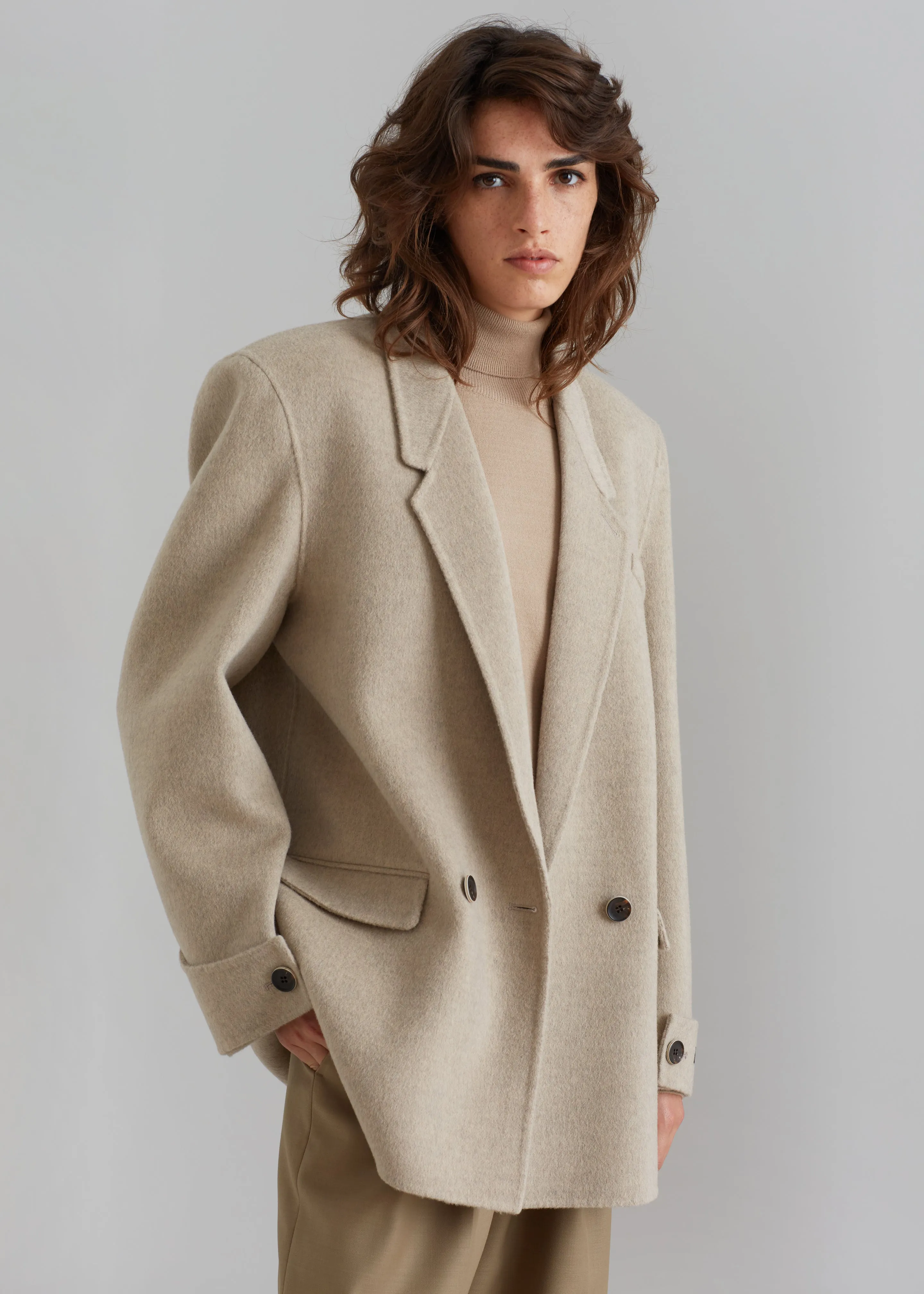 Kian Wool Blazer - Beige