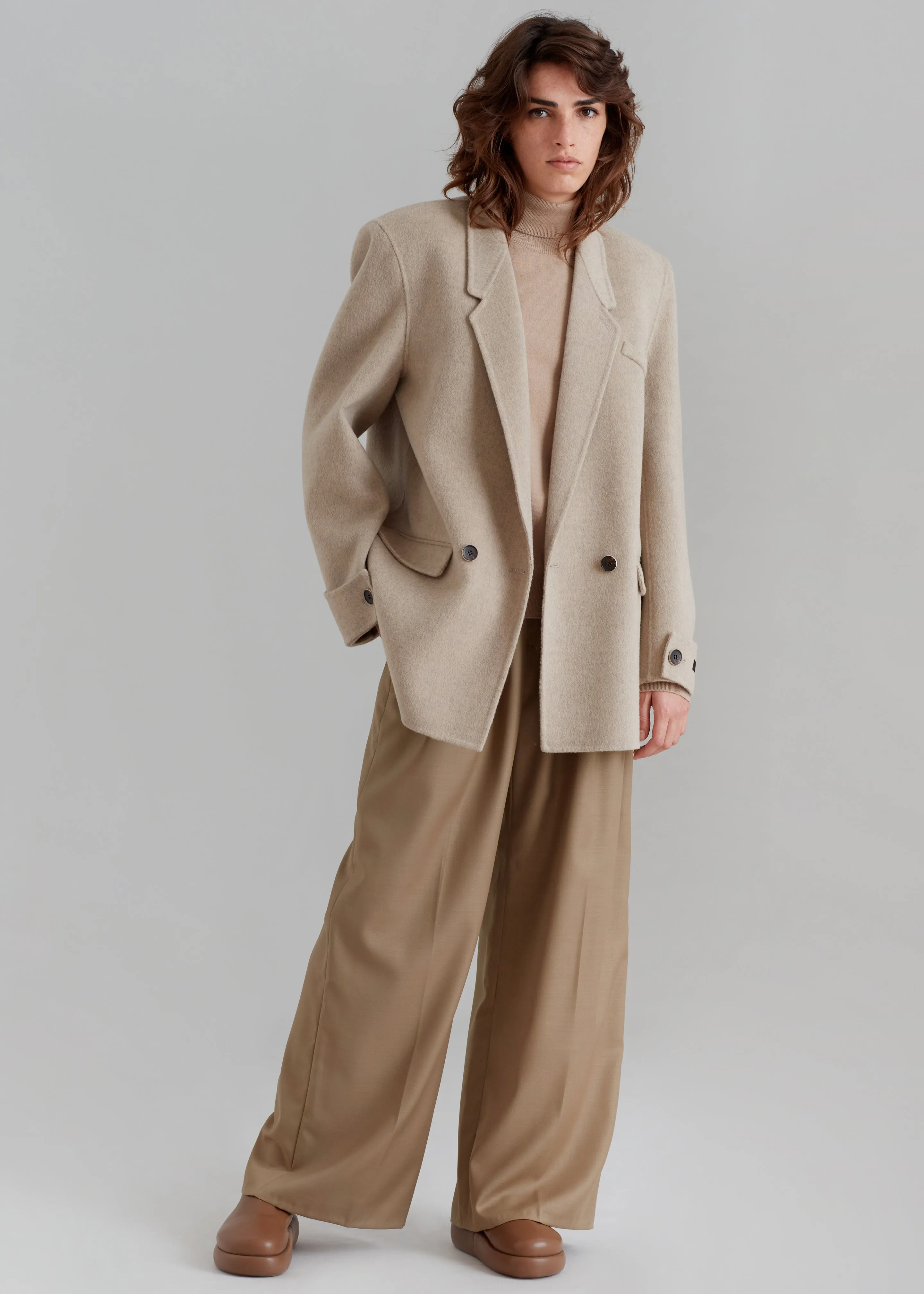 Kian Wool Blazer - Beige