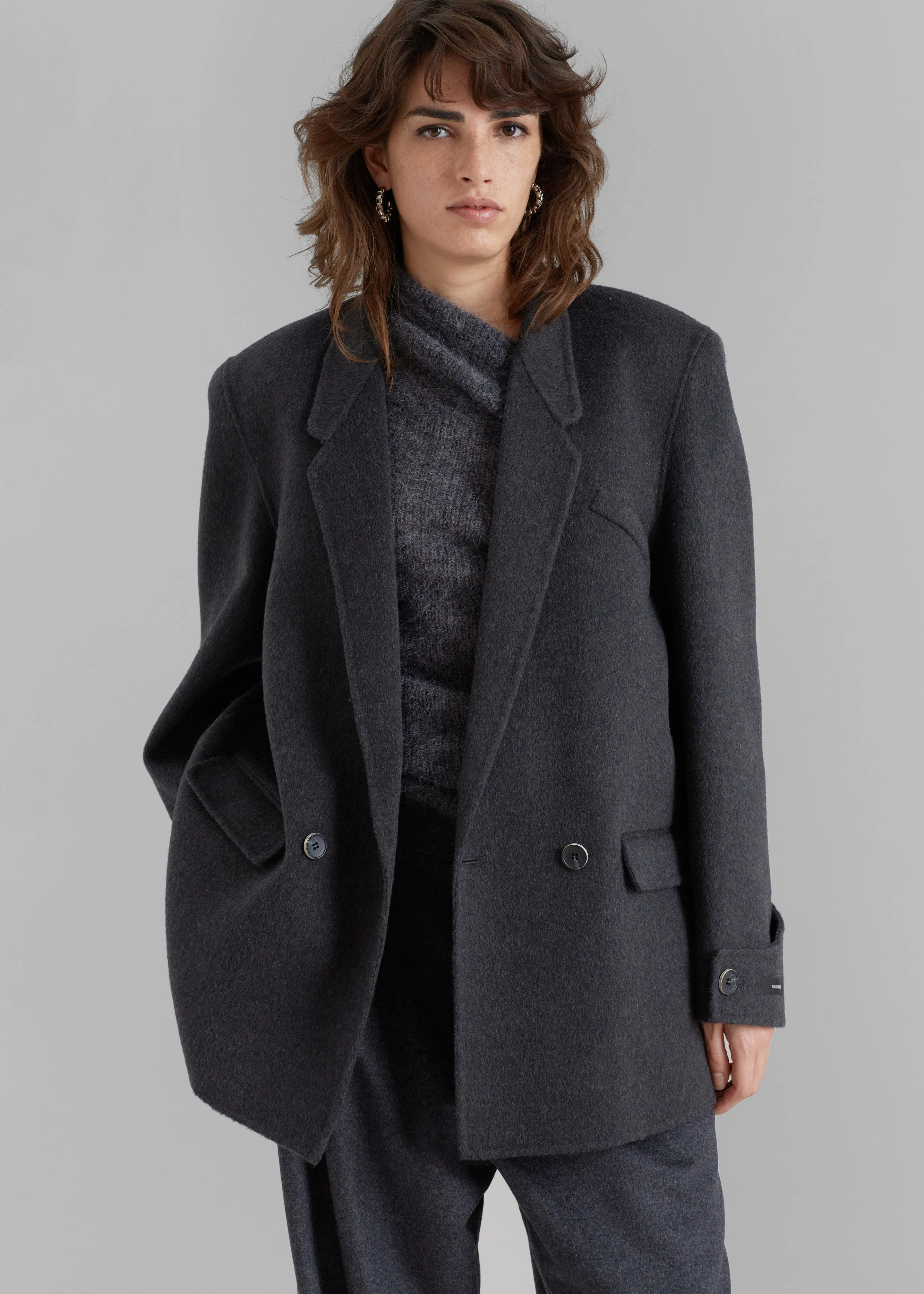 Kian Wool Blazer - Charcoal