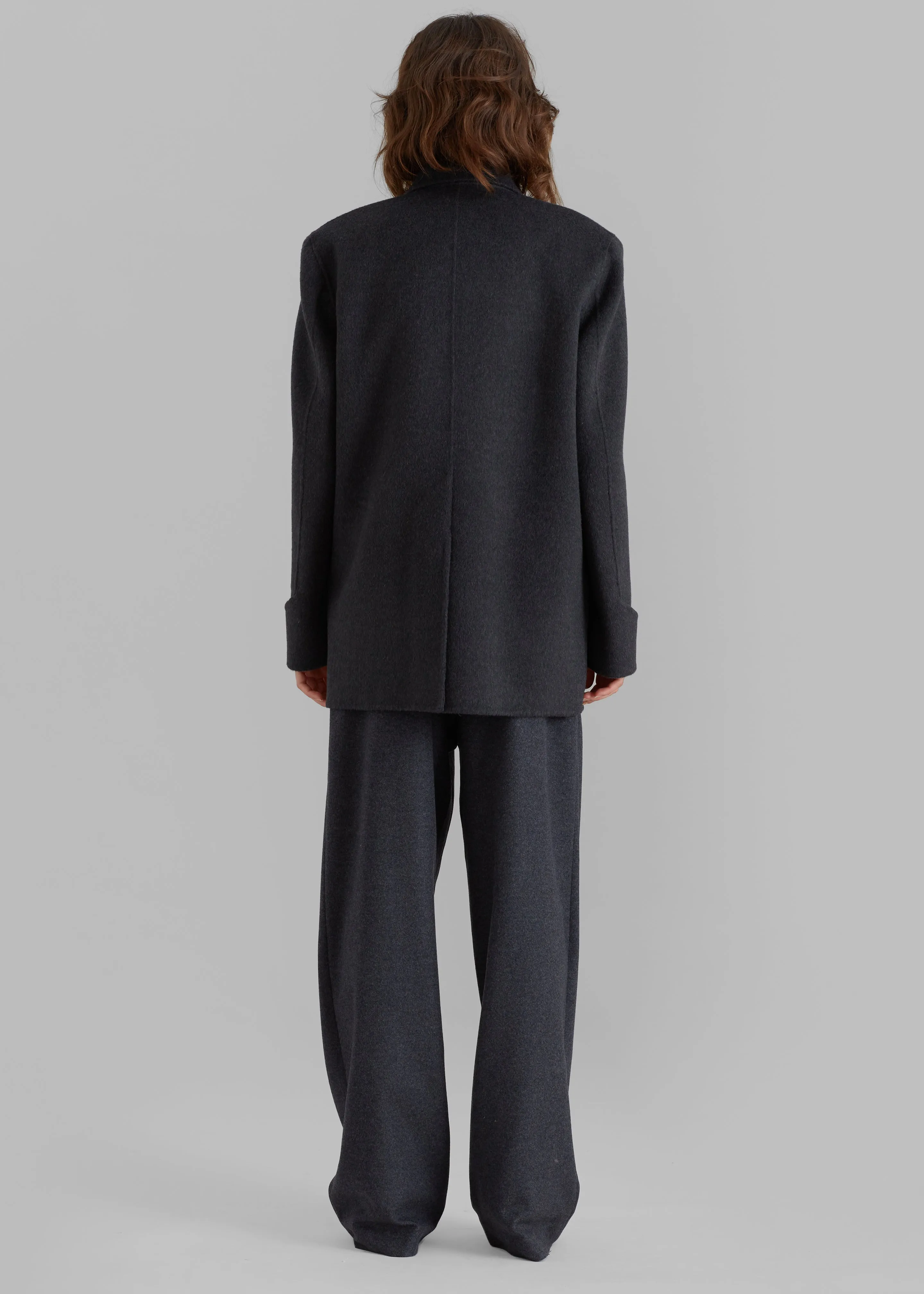 Kian Wool Blazer - Charcoal