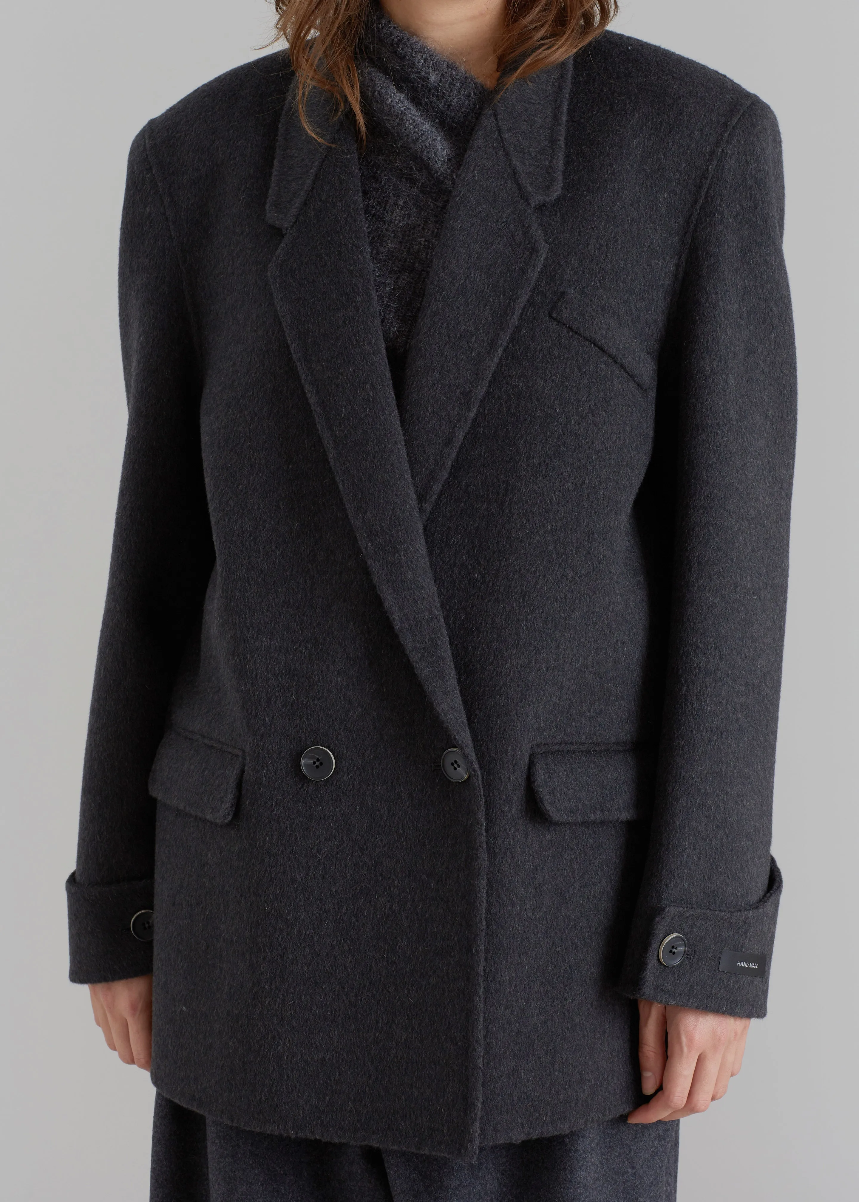 Kian Wool Blazer - Charcoal