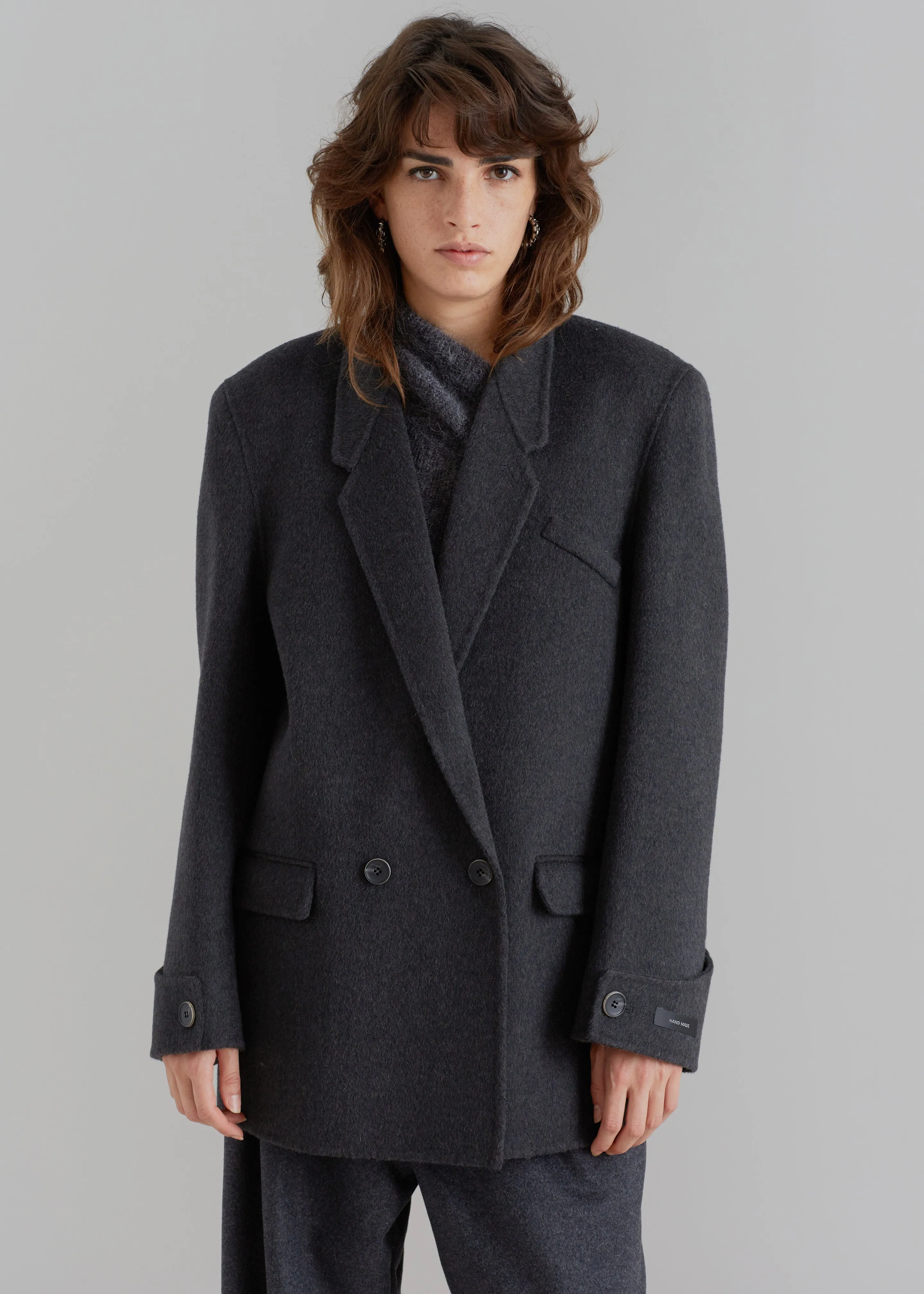 Kian Wool Blazer - Charcoal
