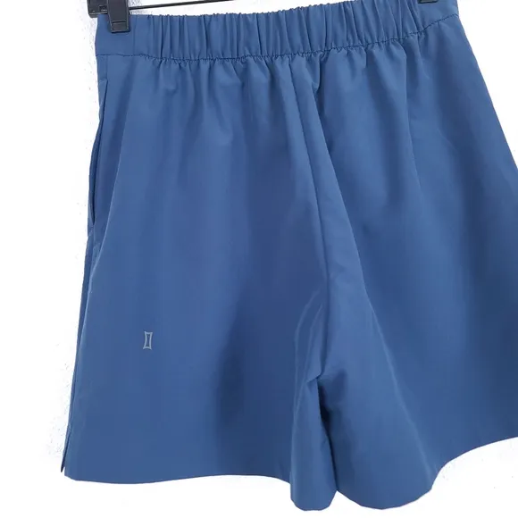 KIT AND ACE Women's Featherlight Shorts Relaxed Fit High Rise Blue