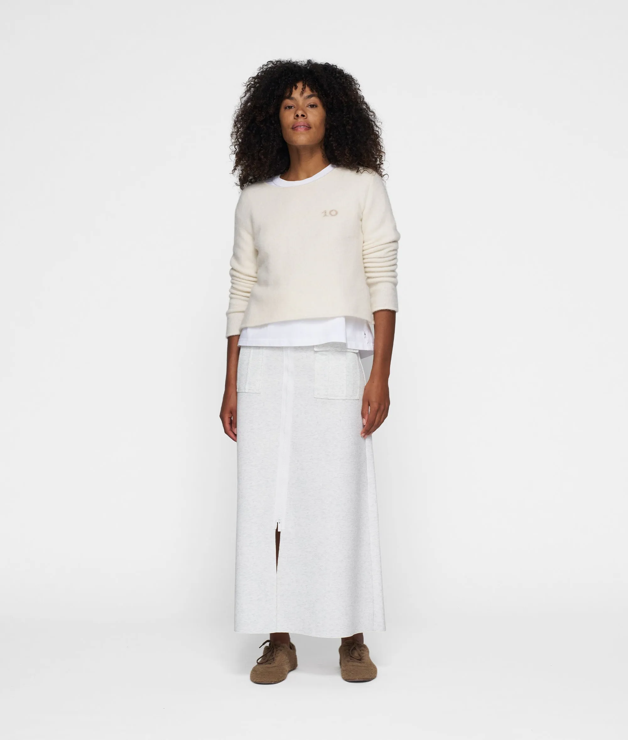 knit sweater | ecru