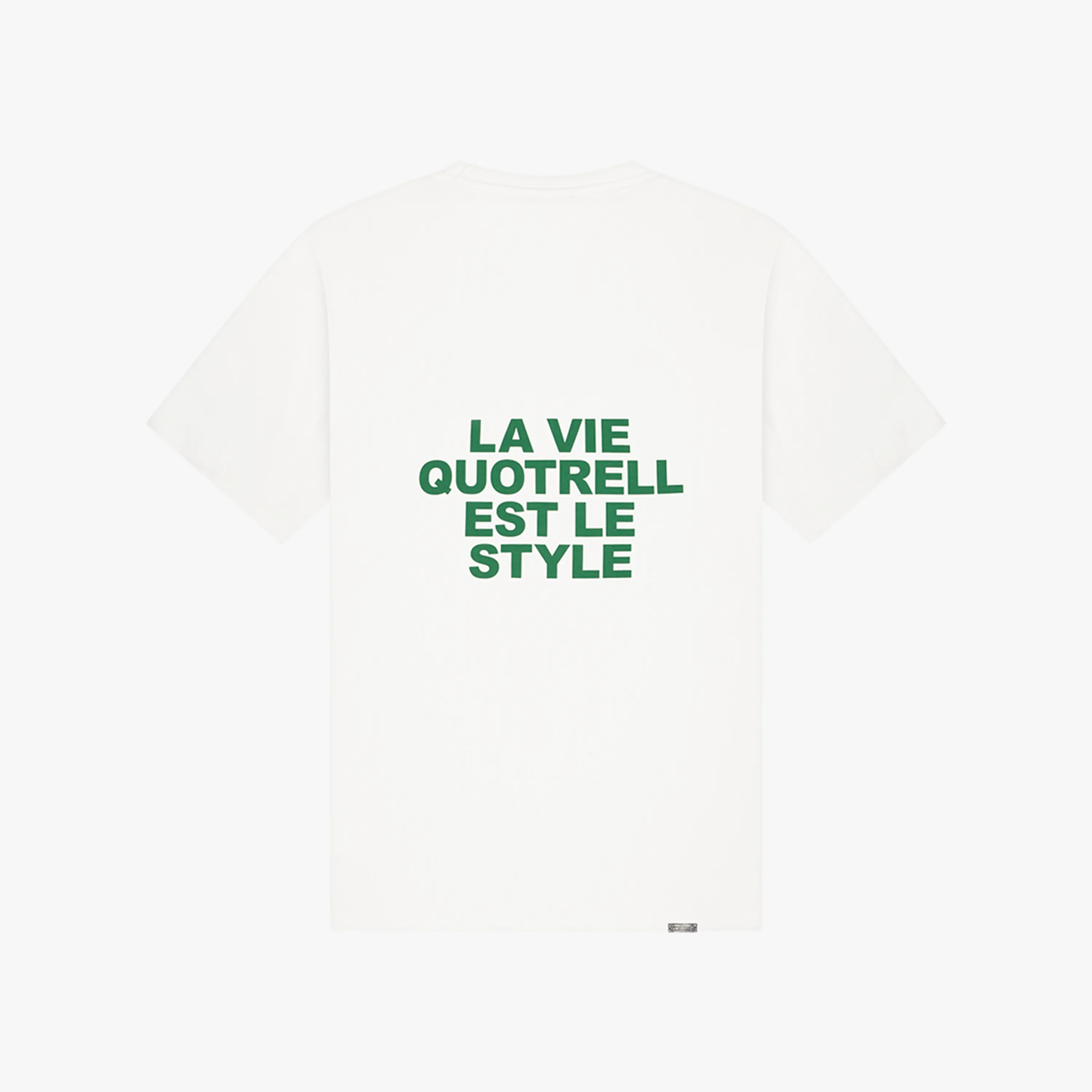 LA VIE T-SHIRT | OFF WHITE/GREEN