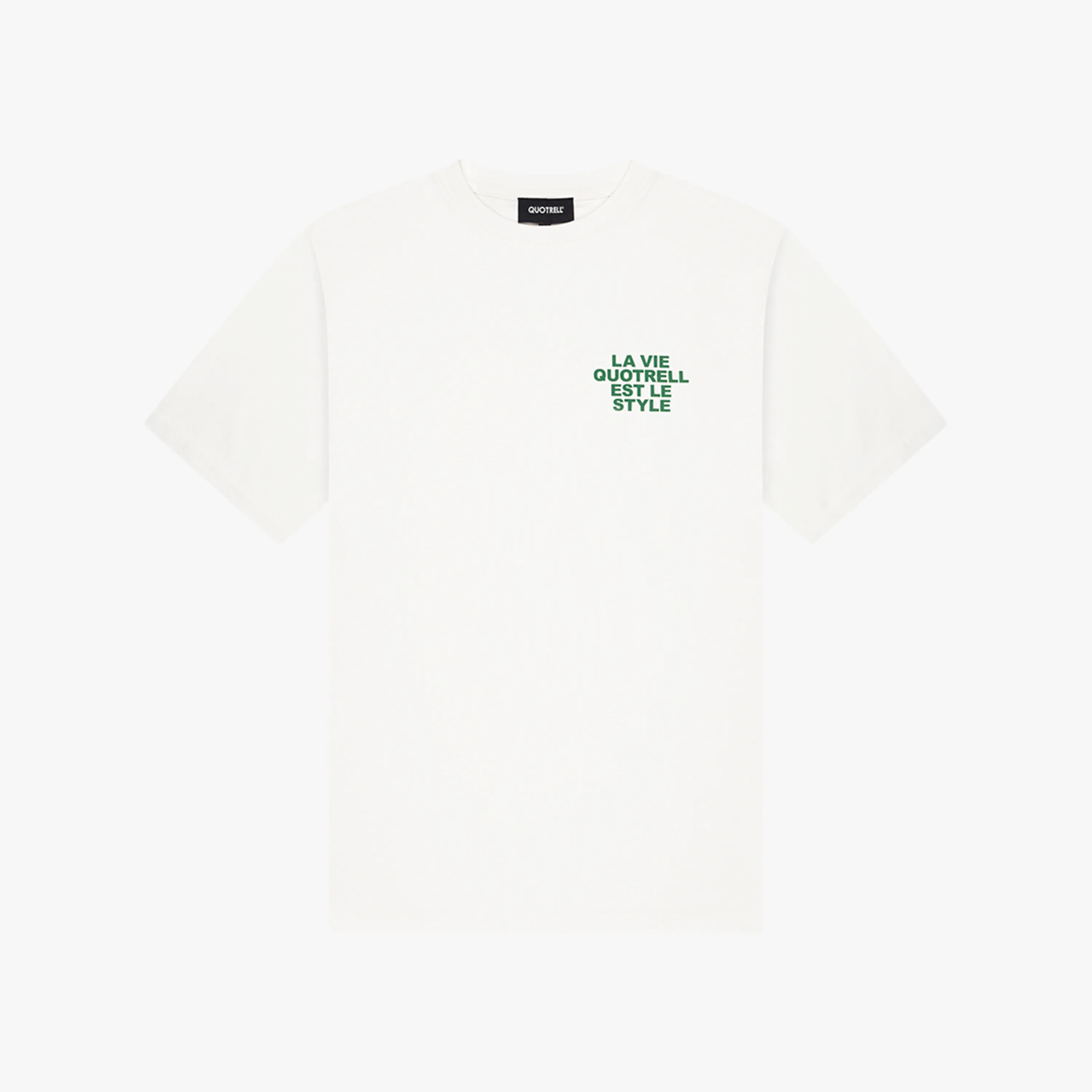 LA VIE T-SHIRT | OFF WHITE/GREEN