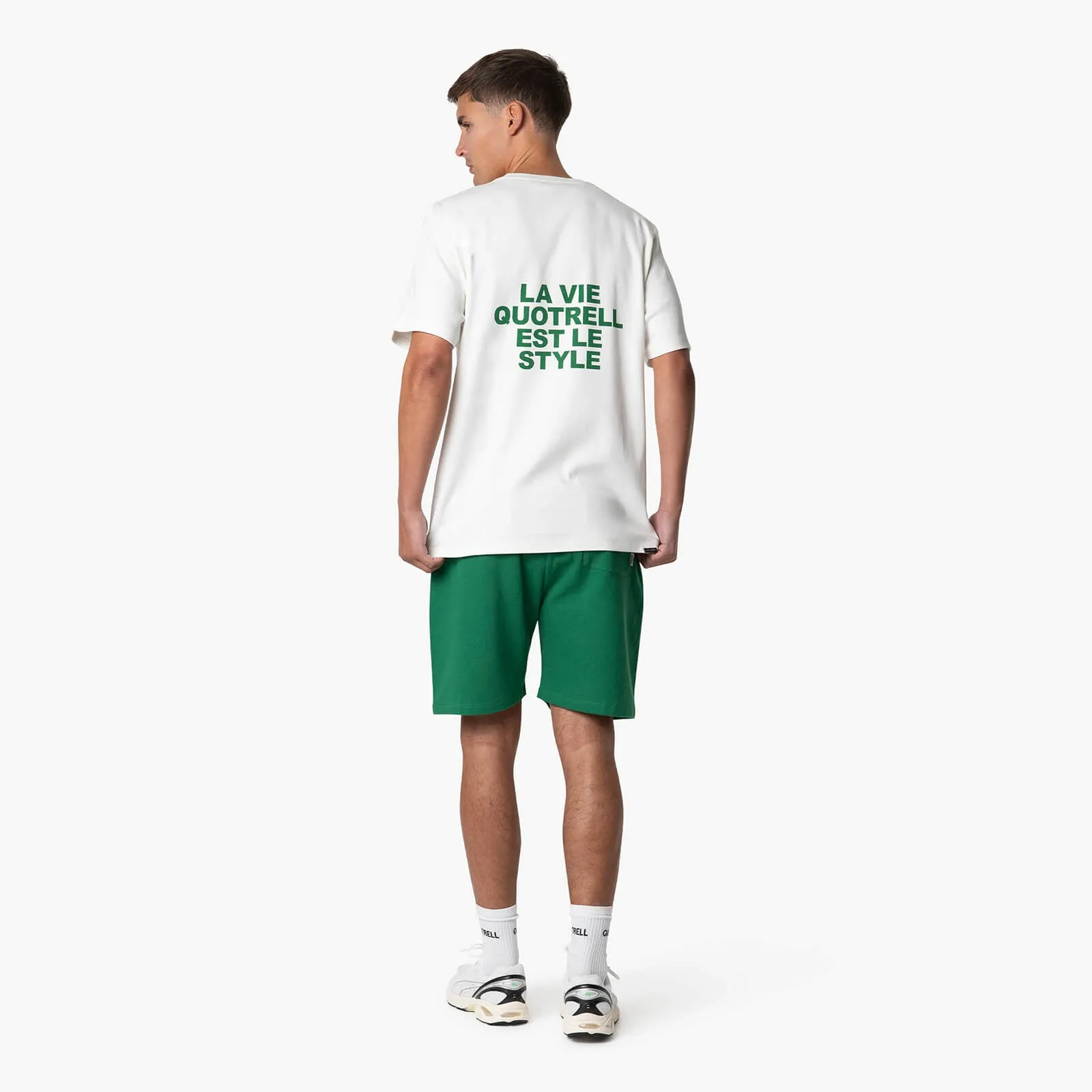 LA VIE T-SHIRT | OFF WHITE/GREEN