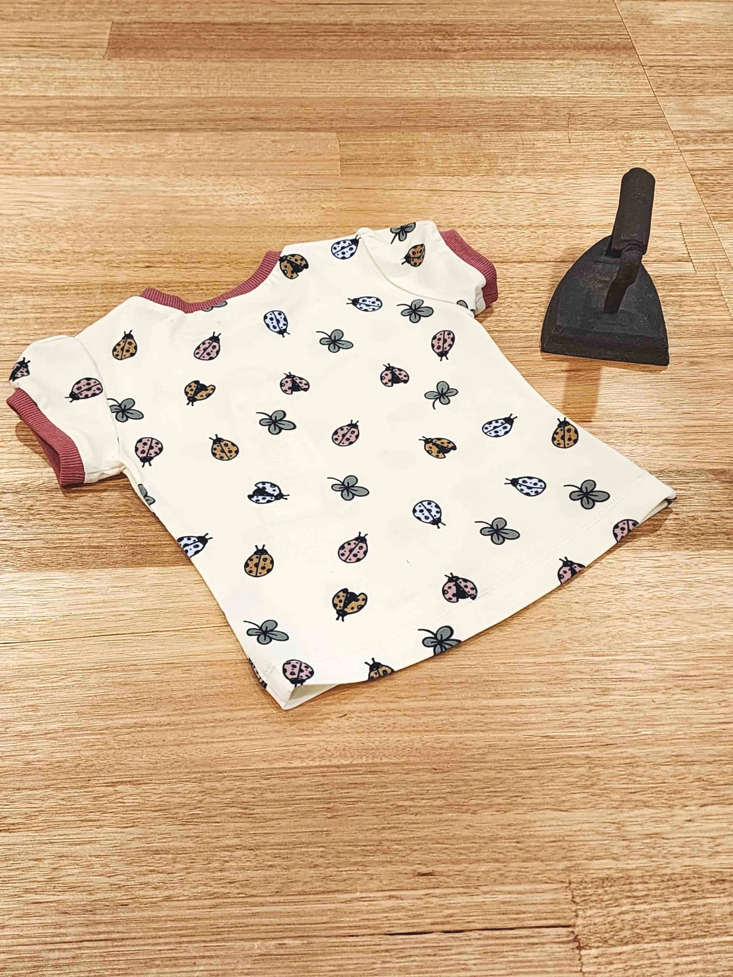 Lady Bugs Organic Cotton Puff Sleeve Tee