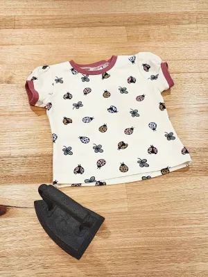 Lady Bugs Organic Cotton Puff Sleeve Tee