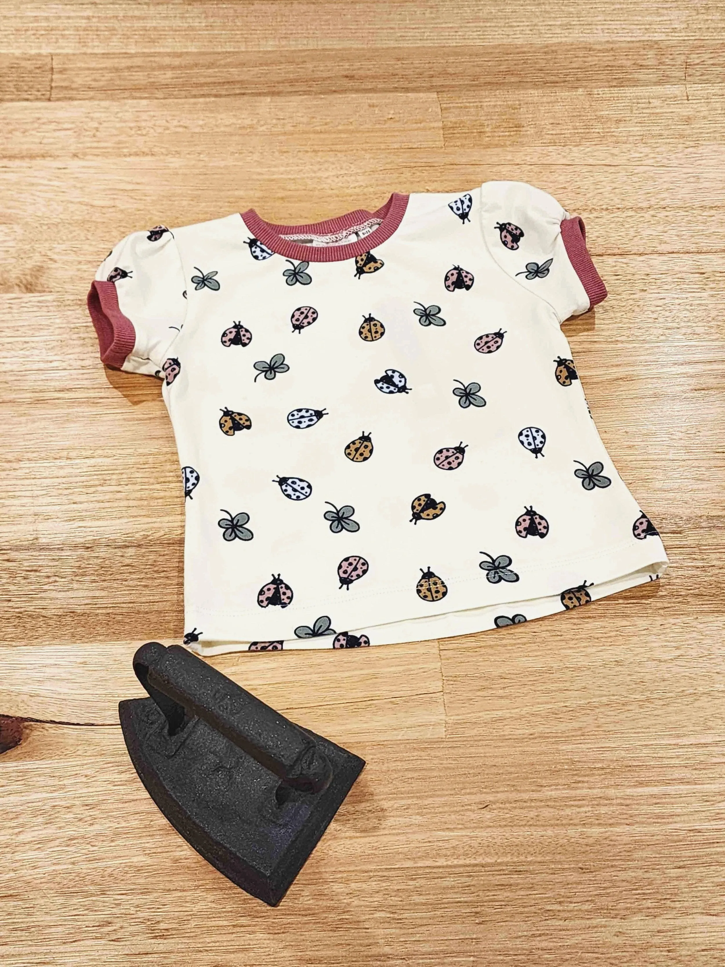 Lady Bugs Organic Cotton Puff Sleeve Tee