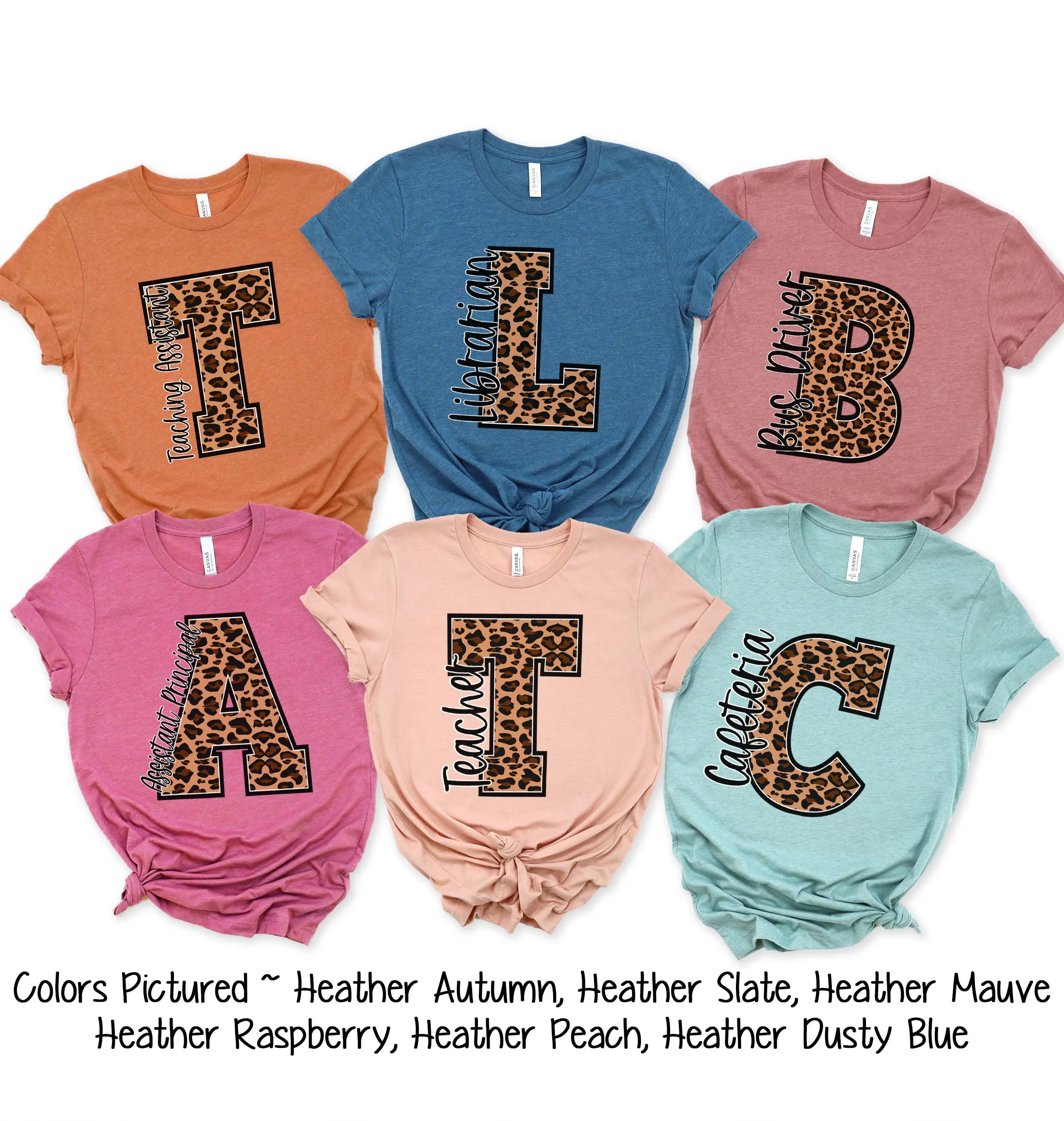 Leopard Varsity Letter School Staff Tee