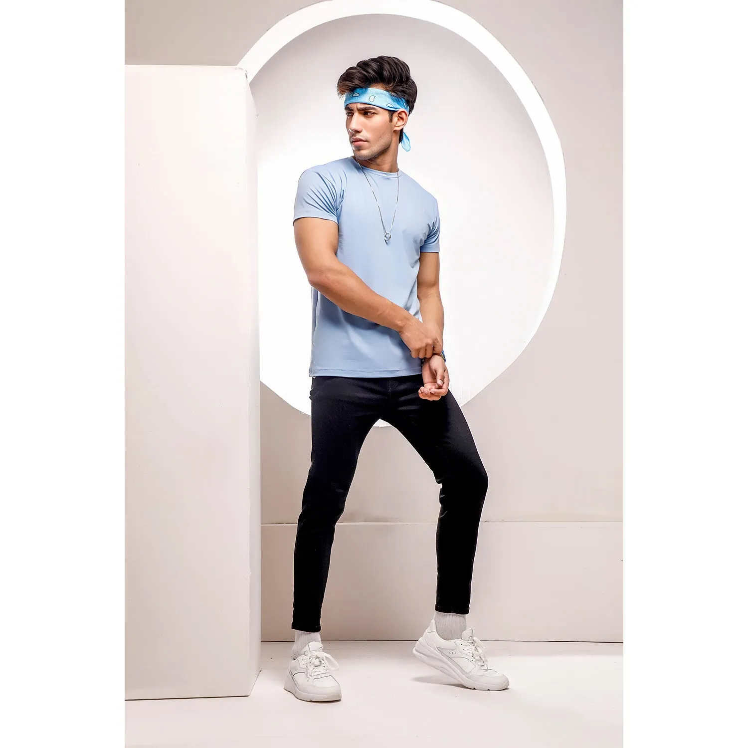 Light Blue Crew Neck