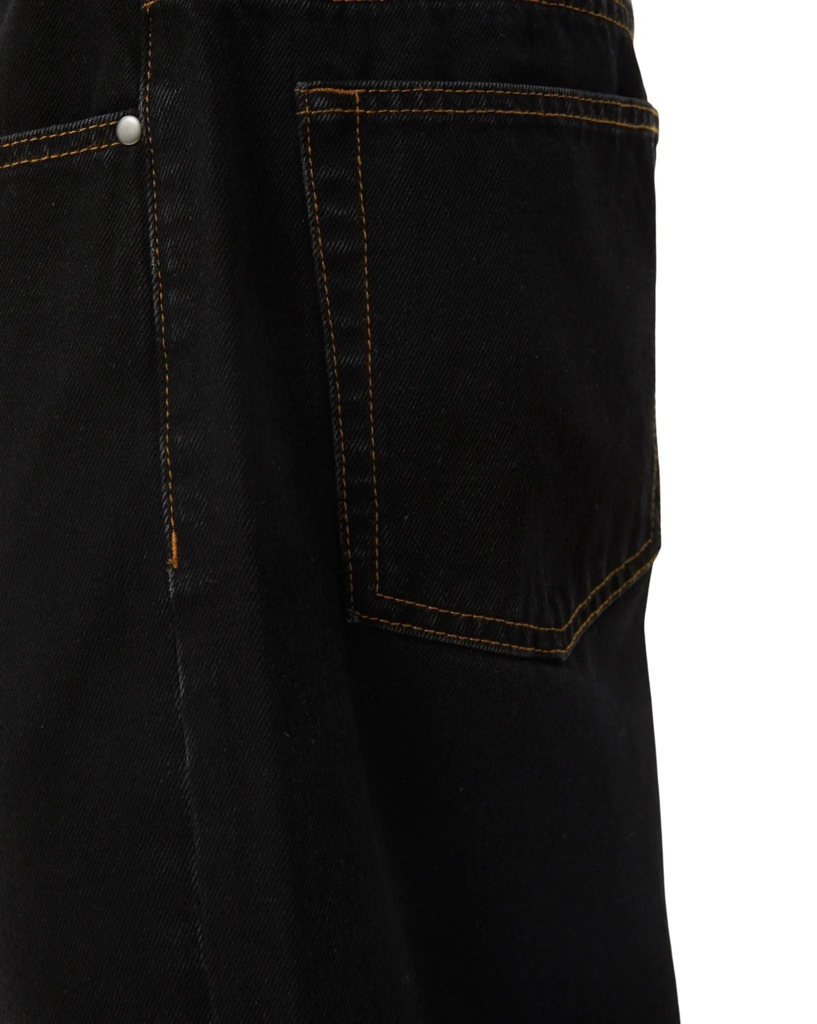 Lil C Denim Baggy Fit Short 22" - Washed Black