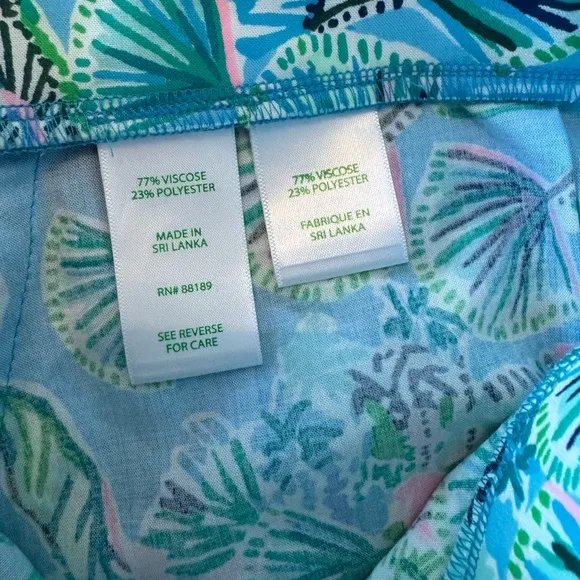 Lilly Pulitzer Neilah Shorts Blue Mosaic Shells Engineered Sz S