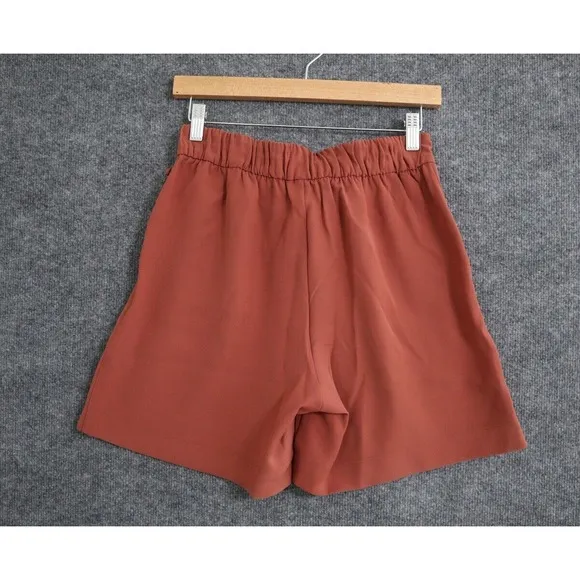 Lululemon Shorts Womens 6 Clay Noir Short 5.5&quot; Burnt Rust Belt Tie High Rise