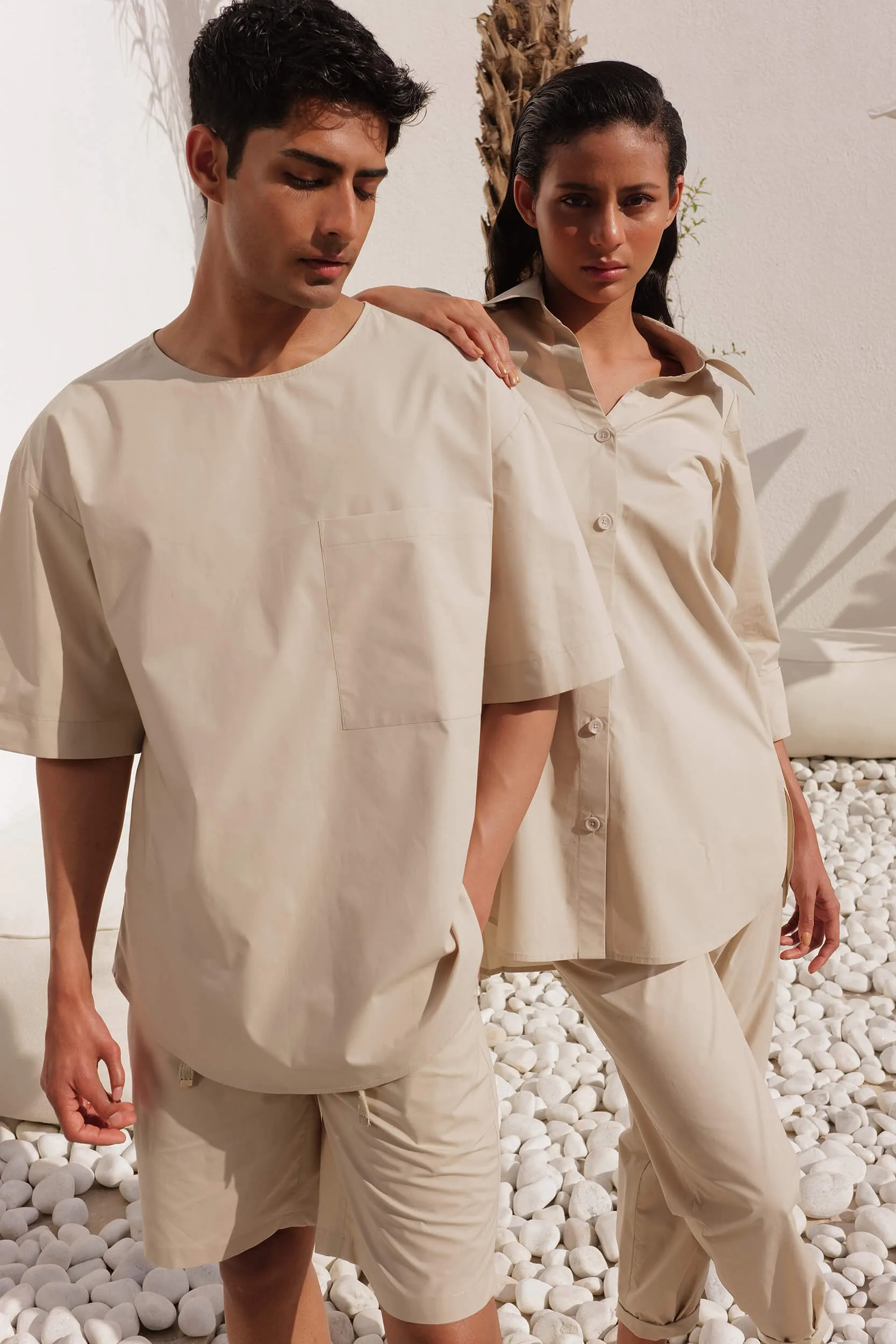 Lyon Shirt - Man & Lyon Shorts - Man (Natural)