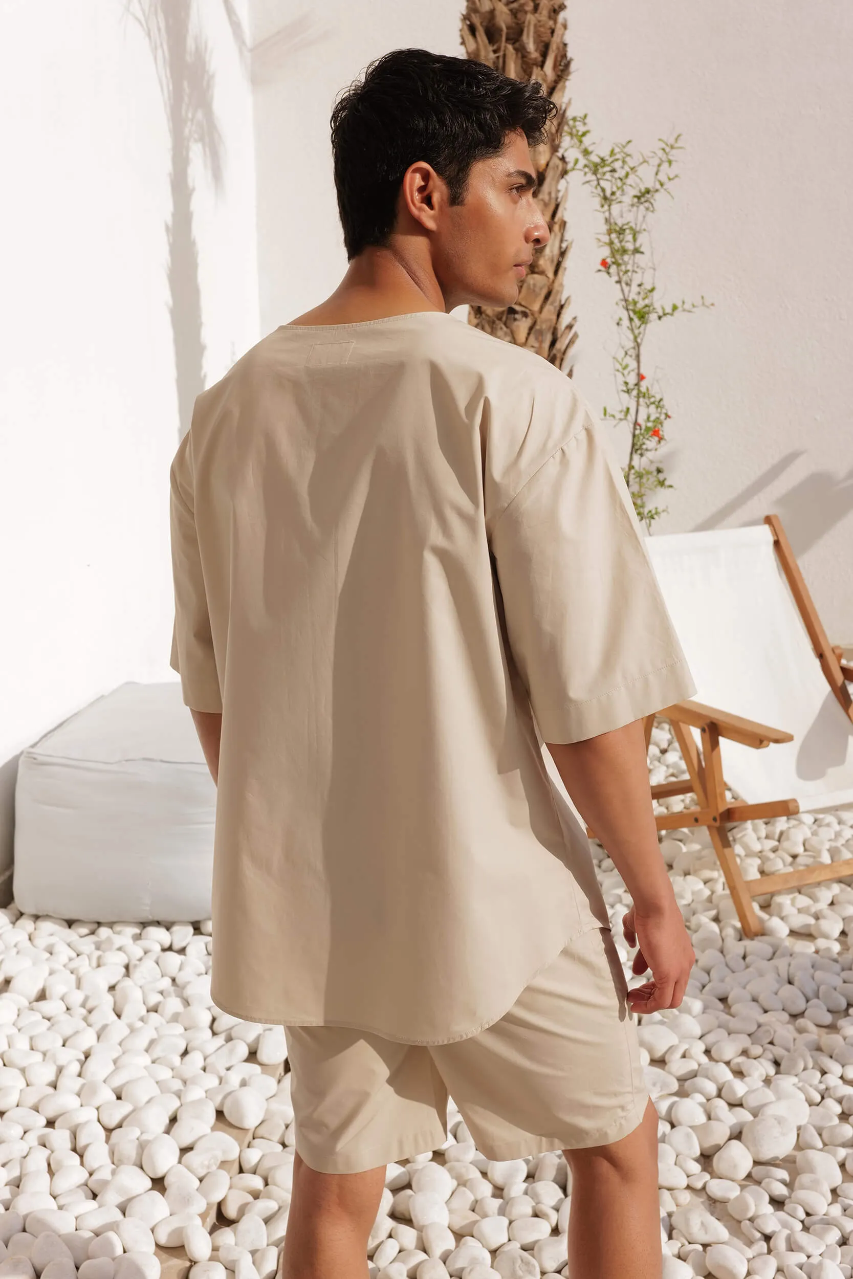Lyon Shirt - Man & Lyon Shorts - Man (Natural)