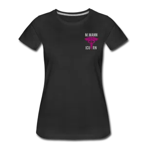 M. Mann ICU RN Critical Nurse Flag Women’s Premium T-Shirt
