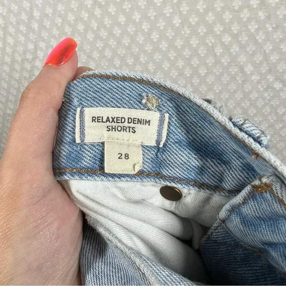 Madewell Light Wash Relaxed Denim Shorts