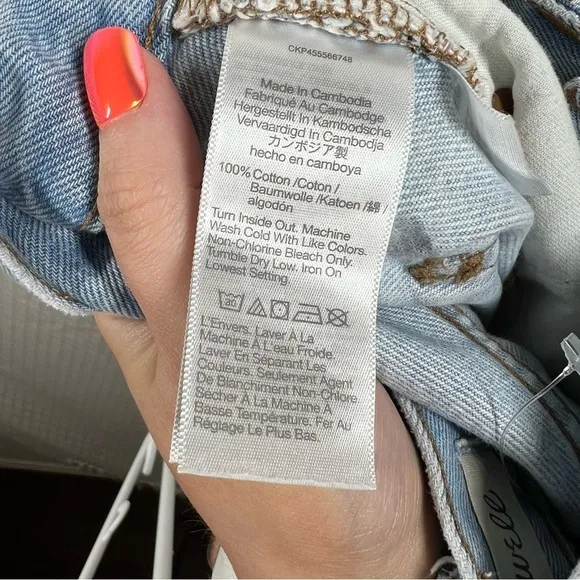 Madewell Light Wash Relaxed Denim Shorts