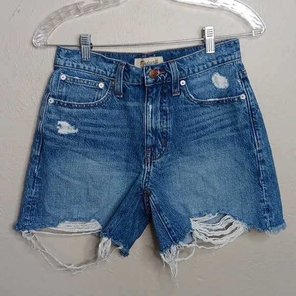 Madewell Relaxed Mid Length Denim Shorts Size 24