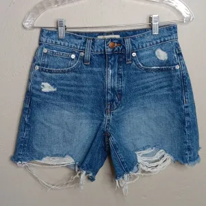 Madewell Relaxed Mid Length Denim Shorts Size 24