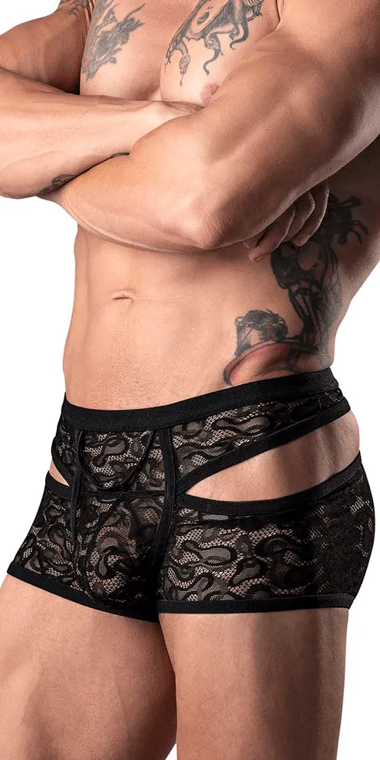 Male Power 126-289 Lucifer Cut Out Short Black