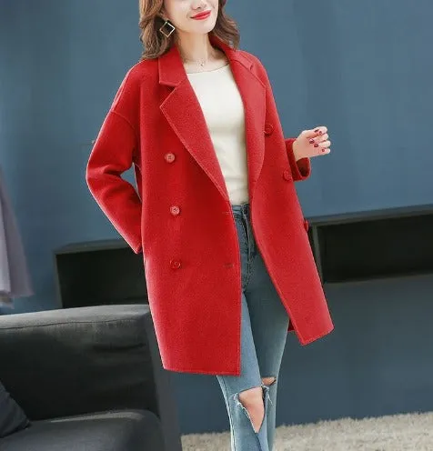 Markod | Long Wool Coat Tops for Women