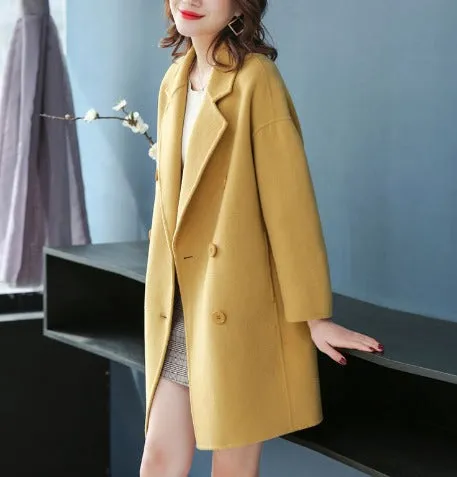 Markod | Long Wool Coat Tops for Women