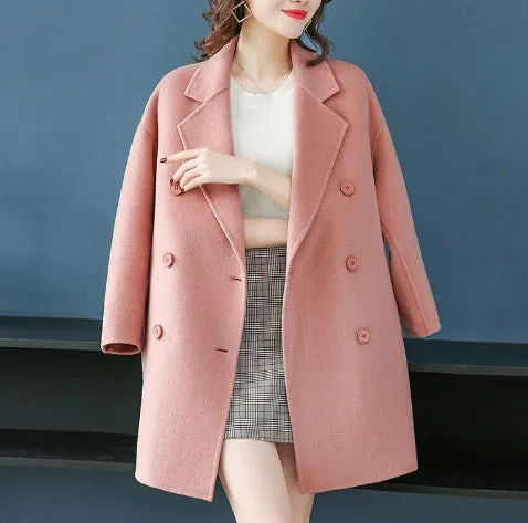 Markod | Long Wool Coat Tops for Women