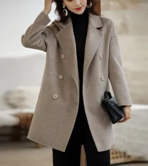 Markod | Long Wool Coat Tops for Women