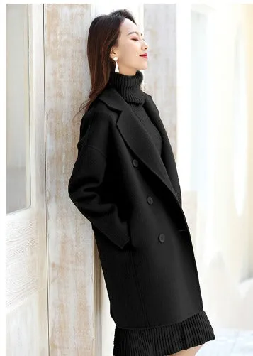 Markod | Long Wool Coat Tops for Women